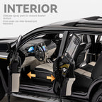 Chezhi 1:18 Licensed Toyota Land Cruiser Prado Die-Cast Alloy Model - Official Off-Road SUV with Opening Doors, Sound & Light, Pull-Back Action, Shock Absorption, Interactive Steering Wheel, Foldable Mirrors & Opening Fuel Cap