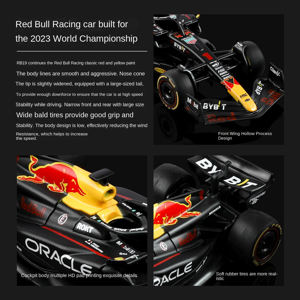 Black Mamba 1:43 Scale Licensed Red Bull RB19 Max Verstappen Championship Edition F1 Racing Car Die-Cast Alloy Static Model - Official F1 Motorsport Collection