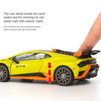 OK 1:32 Die-Cast Alloy Model - Compatible with Lamborghini Huracán STO Supercar - Feature-Packed with Opening Doors, Realistic Sound & Light, Pull-Back Action & Shock Absorption