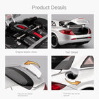 Chezhi 1:24 Scale Die-Cast Alloy Model Toy Compatible with Mercedes-Benz SLR McLaren 722 S - Opening Doors, Sound & Light, Pull-Back Function, Shock Absorption, Steering, Horn, Adjustable Rear Wing & Removable Fuel Cap - Supercar Collection