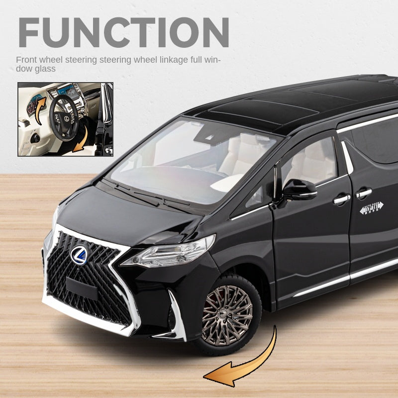 Chezhi 1:18 Lexus LM300 Luxury MPV Model - Masterpiece with Starry Roof, Power Doors, Working Windows, Adjustable Seats, Sound & Light, Pull-Back, Interactive Steering & Shock Absorption