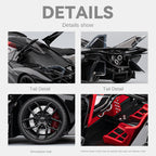 Chezhi 1:18 Die-Cast Alloy Model - Compatible with Apollo Evo Hypercar - Feature-Packed with Opening Doors, Realistic Sound & Light, Pull-Back Action, Shock Absorption & Interactive Steering Wheel with Functional Linkage and Horn Sound