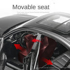 Black Mamba 1:24 Scale Licensed BMW 325Li Die-Cast Alloy Model Toy - Opening Doors, Sound & Light, Pull-Back Function, Shock Absorption, Steering, Horn & Adjustable Seats - Luxury Sedan Collection