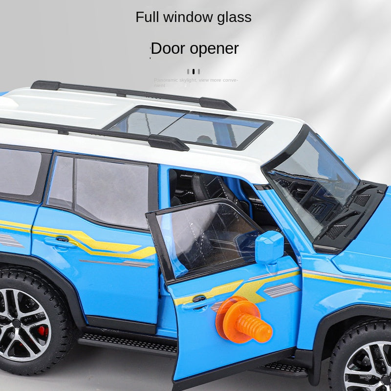 Jin Lifang 1:24 Die-Cast Alloy Model - Compatible with Toyota Land Cruiser Prado (LC250) - Ultimate Off-Road SUV with Opening Doors, Sound & Light, Pull-Back Action, Shock Absorption, Interactive Steering & Foldable Mirrors