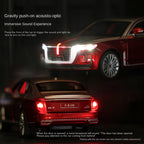 OK 1:24 Die-Cast Alloy Model - Compatible with Hongqi H9 - C+ Luxury Executive Sedan with Opening Doors, Sound & Light, Pull-Back Action, Shock Absorption, Horn & Opening Fuel Cap