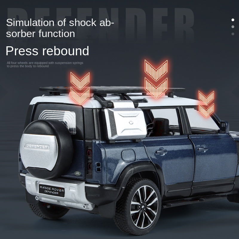 Qiyi 1:32 Scale Licensed Land Rover Defender 110 Die-Cast Alloy Model Toy - Opening Doors, Sound & Light, Pull-Back Function & Shock Absorption - Official Off-Road Vehicle Collection