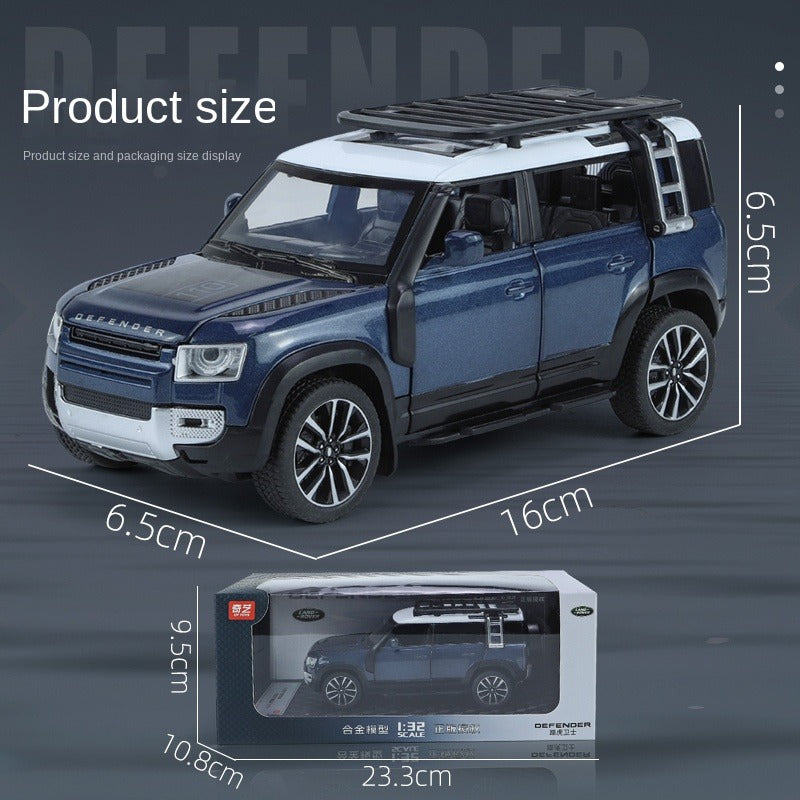 Qiyi 1:32 Scale Licensed Land Rover Defender 110 Die-Cast Alloy Model Toy - Opening Doors, Sound & Light, Pull-Back Function & Shock Absorption - Official Off-Road Vehicle Collection
