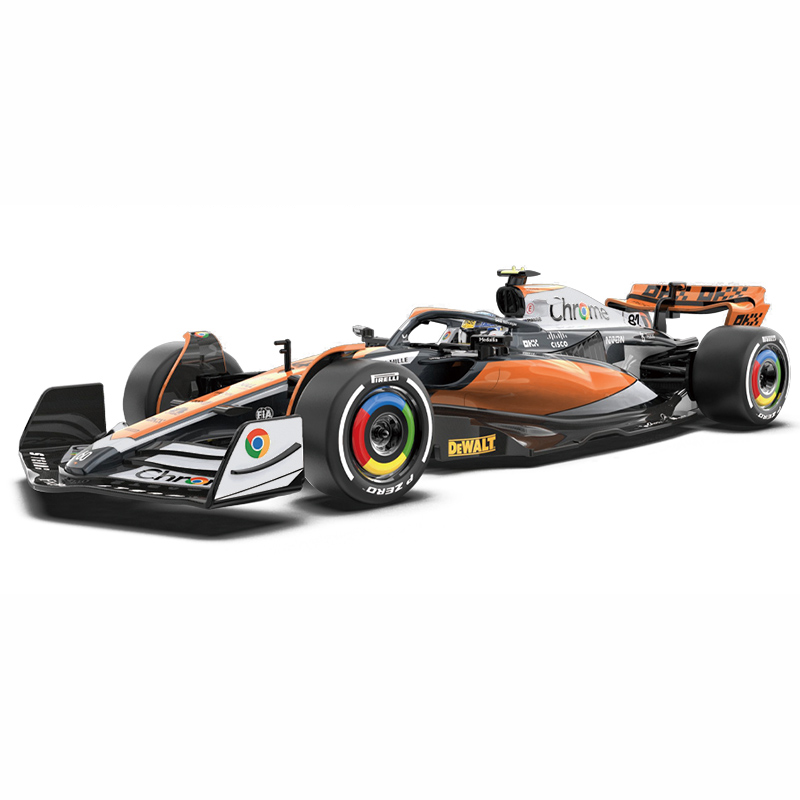 CCA 1:24 Scale Licensed McLaren F1 Team MCL60 Race Car Die-Cast Alloy Static Model - Steering & Rolling Function with Display Base, Australian GP / British GP / Monaco GP Editions - Official F1 Motorsport Collection