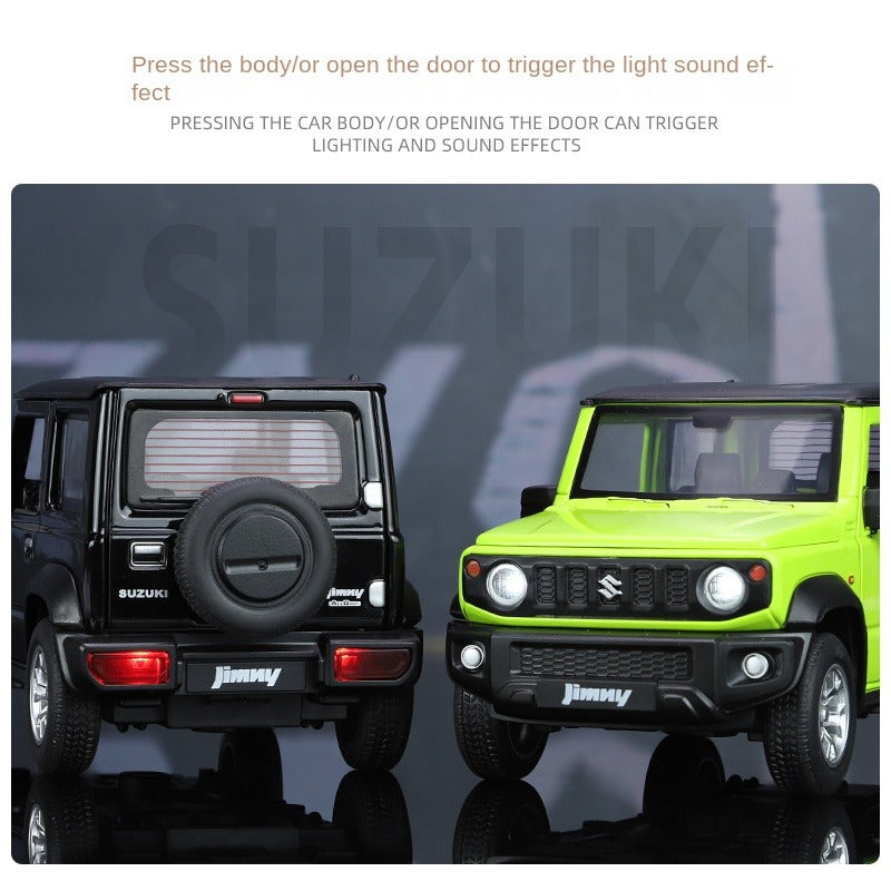 Qiyi 1:24 Scale Licensed Suzuki Jimny Die-Cast Alloy Model Toy - Opening Doors, Sound & Light, Pull-Back Function & Shock Absorption - Official Off-Road Vehicle Collection