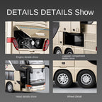 Chezhi 1:30 Die-Cast Alloy Long-Distance Coach Bus Model - Highway Cruiser with Opening Doors, Sound & Light & Pull-Back Action