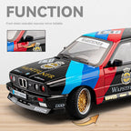 Chezhi 1:24 Track Edition Die-Cast Alloy Model - Compatible with BMW M3 - High-Performance Sedan with Opening Doors, Sound & Light, Pull-Back Action, Shock Absorption, Steering, Horn, Foldable Mirrors & Opening Fuel Cap