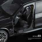 BMW X5 M Black Mamba, modelo estático de aleación fundida a presión, con licencia, escala 1:18: puertas que se abren, amortiguación, dirección, asientos ajustables y espejos plegables. Colección SUV de alto rendimiento de lujo.