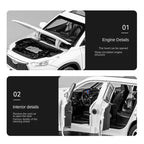 Jiaye 1:32 Scale Die-Cast Alloy Model Toy Compatible with Toyota Highlander - Opening Doors, Sound & Light, Pull-Back Function - Family SUV Collection
