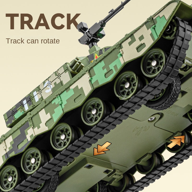 Chezhi 1:35 Scale Type 99A Main Battle Tank Die-Cast Alloy Model Toy - Smoke Effect, Movable Tracks & Wheels, Opening Hatches, Sound & Light, Pull-Back Function - Modern Armor Collection