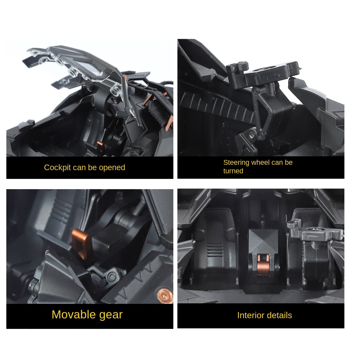 QiYi 1:24 Licensed Batman Tumbler Alloy Model - Official “The Dark Knight Trilogy” Movie Replica with Spray Effect, Sound & Light, and Shock Absorption - Limited Collector‘s Edition