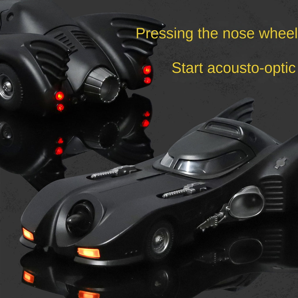 Batimóvil Qiyi de 1989, modelo de aleación fundida a presión, escala 1:32, con licencia. Incluye capota abatible, sonido e iluminación, función de retroceso y amortiguación. Colección de vehículos de la película.