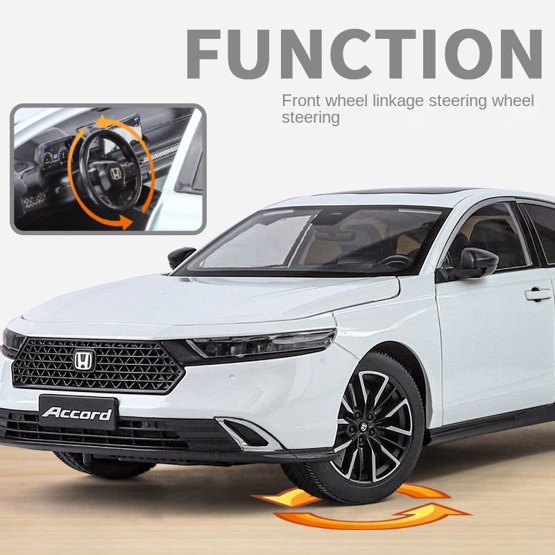 Black Mamba 1:18 Licensed Honda Accord Die-Cast Alloy Model - Official Family Sedan with Opening Doors, Sound & Light, Shock Absorption, Interactive Steering Wheel, Adjustable Seats, Opening Fuel Cap & Foldable Mirrors