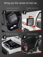 OK 1:18 Scale Die-Cast Alloy Model Toy Compatible with Jeep Wrangler Rubicon - Opening Doors, Sound & Light, Shock Absorption, Steering, Horn, Adjustable Seats & Foldable Mirrors - Off-Road Vehicle Collection