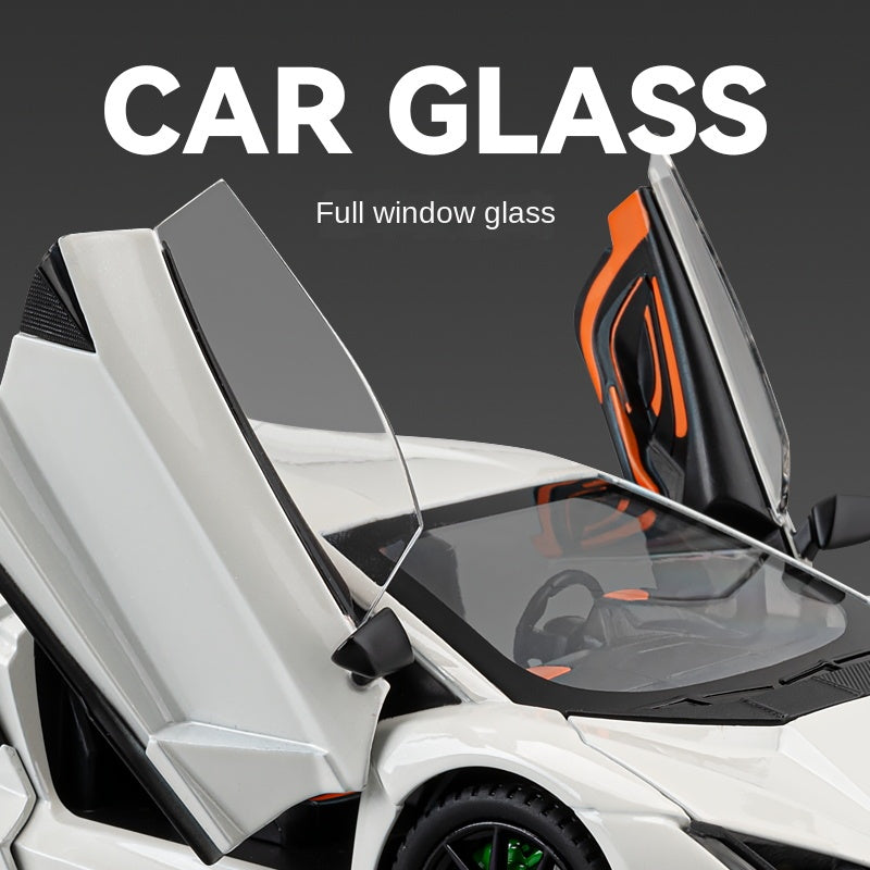 Chezhi 1:24 Die-Cast Alloy Model - Compatible with Lamborghini Revuelto - Flagship Hybrid Hypercar with Opening Doors, Sound & Light, Pull-Back Action, Shock Absorption, Steering, Horn & Adjustable Rear Wing