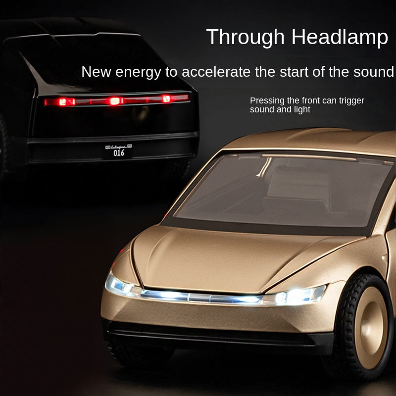 XHD 1:32 Scale Die-Cast Alloy Model Toy Compatible with Tesla Robotaxi - Opening Doors, Sound & Light, Pull-Back Function & Shock Absorption - Autonomous Vehicle Collection