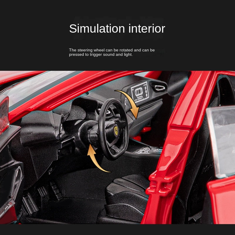 Jiaye 1:22 Die-Cast Alloy Model - Compatible with Ferrari Purosangue - First Ferrari FUV with Opening Doors, Sound & Light, Pull-Back Action, Shock Absorption & Foldable Mirrors