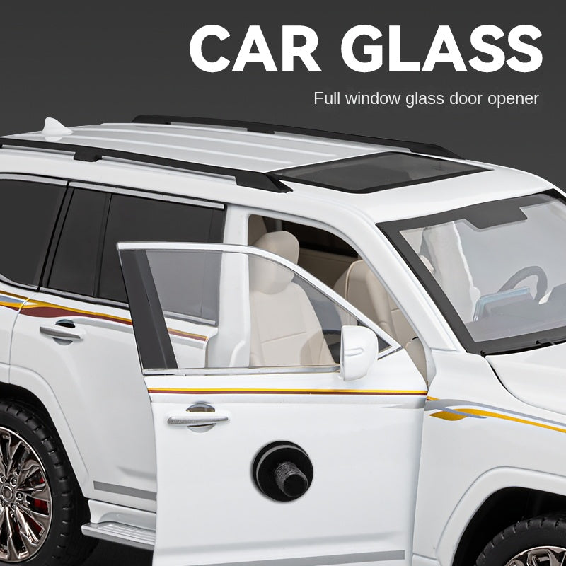 Chezhi 1:18 Licensed Toyota Land Cruiser LC300 Die-Cast Alloy Model - Official Full-Size Off-Road SUV with Opening Doors, Sound & Light, Pull-Back Action, Shock Absorption, Interactive Steering Wheel, Horn, Foldable Mirrors & Opening Fuel Cap