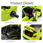 Black Mamba 1:24 Scale Licensed BMW M3 Die-Cast Alloy Model Toy - Opening Doors, Sound & Light, Pull-Back Function, Shock Absorption, Steering, Horn & Adjustable Seats - Sports Car Collection