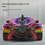 XHD 1:24 Chrome Edition Die-Cast Alloy Model - Compatible with Apollo Evo Hypercar - Feature-Packed with Opening Doors, Realistic Sound & Light, Pull-Back Action & Shock Absorption