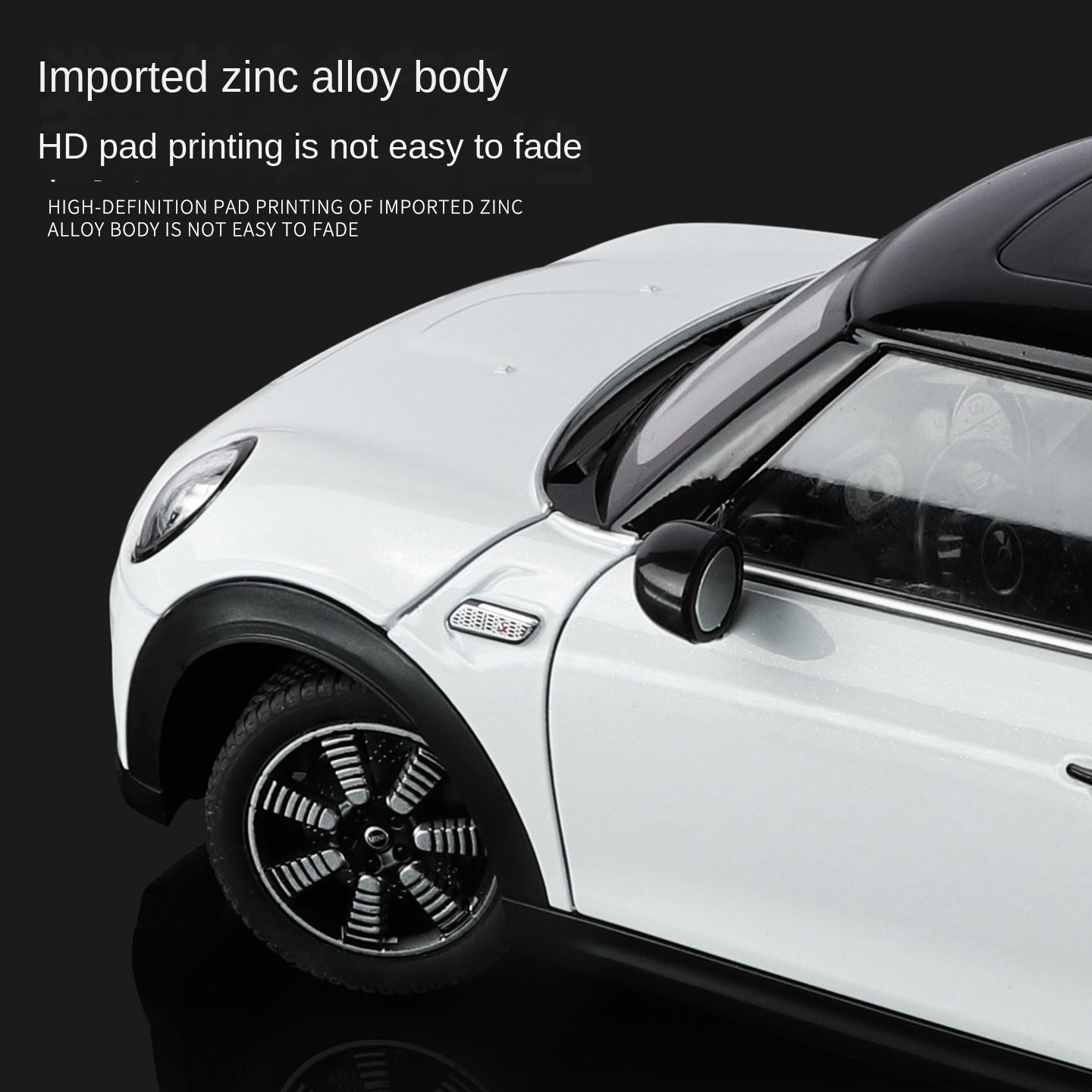 Black Mamba 1:18 Scale Licensed BMW MINI COOPER Die-Cast Alloy Static Model Toy - Opening Doors, Shock Absorption, Steering & Adjustable Seats - Classic Compact Car Collection