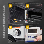 OK 1:18 Die-Cast Alloy Model - Compatible with Hummer H2 - Police & Fire Rescue, Opening Doors, Sound & Light, Shock Absorption, Interactive Steering Wheel, Adjustable Seats & Opening Fuel Cap