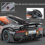 Jin Lifang 1:18 Die-Cast Alloy Model - Compatible with Mercedes-AMG ONE - F1 Hybrid Hypercar with Opening Doors, Sound & Light, Shock Absorption, Interactive Steering Wheel & Adjustable Rear Wing