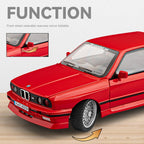 Chezhi 1:24 Die-Cast Alloy Model - Compatible with BMW M3 - High-Performance Sedan with Opening Doors, Sound & Light, Pull-Back Action, Shock Absorption, Steering, Horn, Foldable Mirrors & Opening Fuel Cap