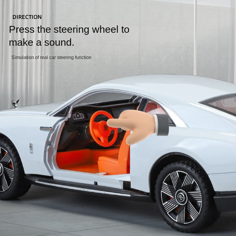 Jin Lifang 1:24 Die-Cast Alloy Model - Compatible with Rolls-Royce Spectre - First-Ever Electric Luxury Coupe with Starlight Headliner, Foldable Spirit of Ecstasy, Opening Fuel Cap, Opening Doors, Sound & Light, Pull-Back Action, Shock Absorption