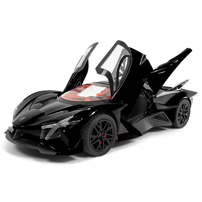 XHD 1:24 Scale Die-Cast Alloy Model Toy Compatible with Apollo Intensa Emozione - Smoke Effect, Opening Doors, Sound & Light, Pull-Back Function & Shock Absorption - Hypercar Collection