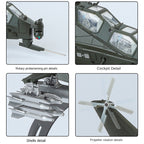 QiYi 1:48 Licensed CAIC Z-10 Attack Helicopter Die-Cast Alloy Model - Official Military Helicopter with Coasting Action, Removable Missiles & Rotor Blades