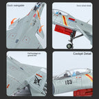 QiYi 1:72 Licensed Shenyang J-15 “Flying Shark” Carrier-Based Fighter Die-Cast Alloy Model - Official Chinese Naval Aviation with Display Stand