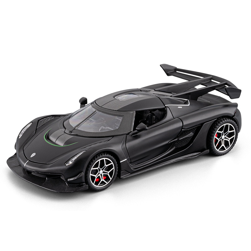 Chezhi 1:32 Scale Die-Cast Alloy Model Toy Compatible with Koenigsegg Jesko - Opening Doors, Sound & Light, Pull-Back Function - Hypercar Collection
