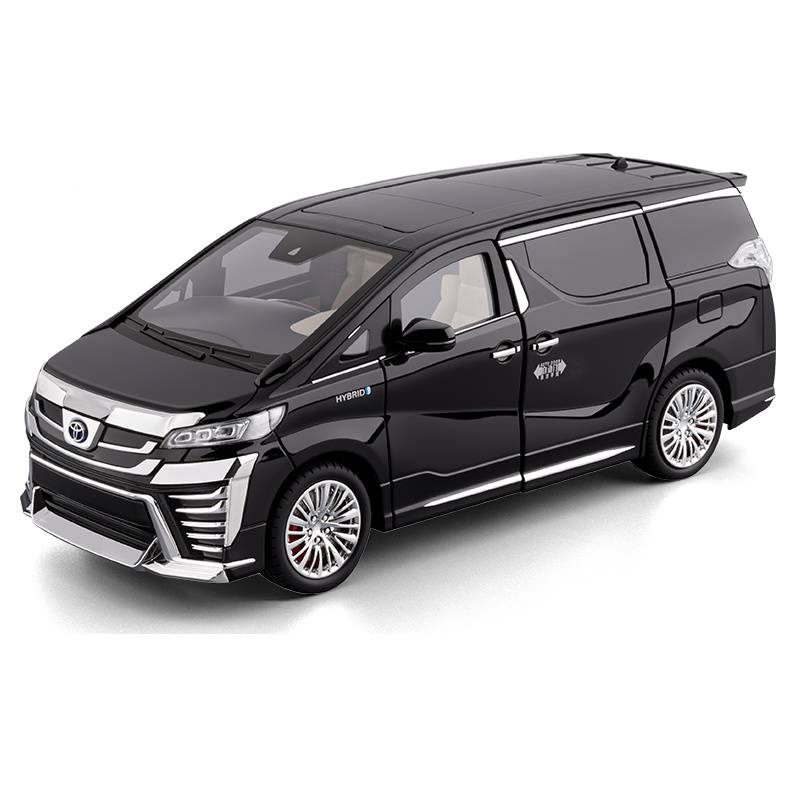 Chezhi 1:18 Scale Die-Cast Alloy Model Toy Compatible with Toyota Vellfire - Starlight Headliner, Power Sliding Doors, Manual Windows, Adjustable Seats, Opening Doors, Sound & Light, Pull-Back Function, Shock Absorption, Steering & Horn