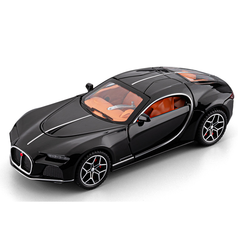 Chezhi 1:32 Scale Die-Cast Alloy Model Toy Compatible with Bugatti Atlantic - with Mini Luggage Set, Opening Doors, Sound & Light, Pull-Back Function - Classic Car Collection