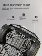 OK 1:18 Scale Die-Cast Alloy Model Toy Compatible with Jeep Wrangler Rubicon - Opening Doors, Sound & Light, Shock Absorption, Steering, Horn, Adjustable Seats & Foldable Mirrors - Off-Road Vehicle Collection