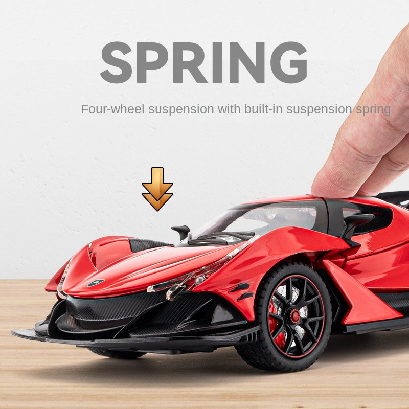Chezhi 1:24 Scale Die-Cast Alloy Model Toy Compatible with Apollo Intensa Emozione - Opening Doors, Sound & Light, Pull-Back Function, Shock Absorption, Steering & Horn - Hypercar Collection