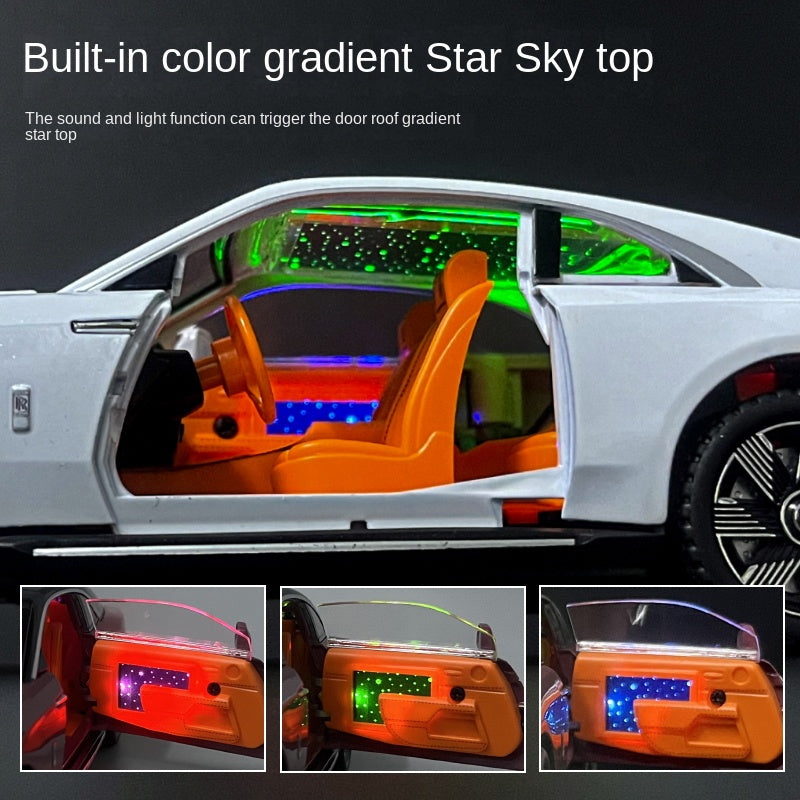Jin Lifang 1:24 Die-Cast Alloy Model - Compatible with Rolls-Royce Spectre - First-Ever Electric Luxury Coupe with Starlight Headliner, Foldable Spirit of Ecstasy, Opening Fuel Cap, Opening Doors, Sound & Light, Pull-Back Action, Shock Absorption