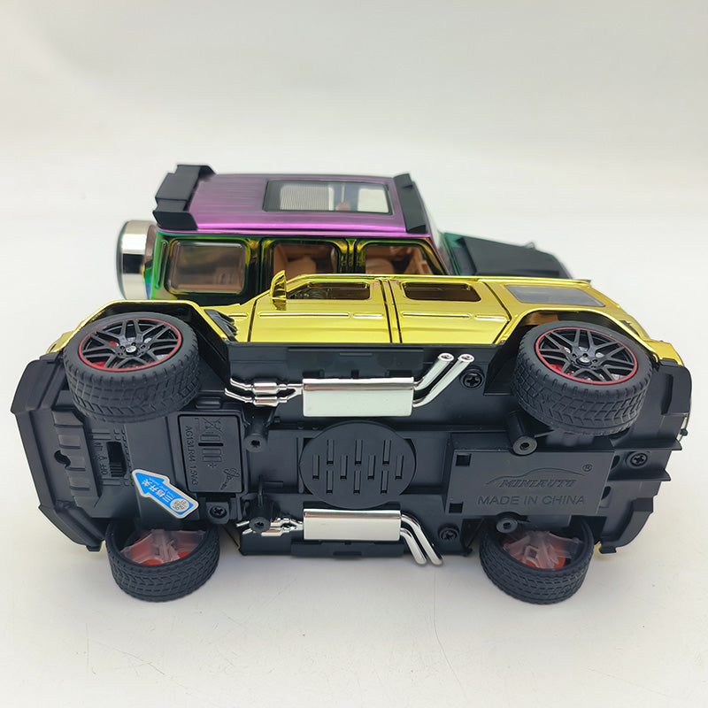 Jianyuan 1:32 Chrome Edition Die-Cast Alloy Model - Compatible with Brabus G800 - Luxury Off-Road SUV with Opening Doors, Sound & Light, Pull-Back Action & Shock Absorption