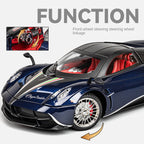 Chezhi 1:18 Scale Die-Cast Alloy Model Toy Compatible with Pagani Zonda C12 - Opening Doors, Sound & Light, Pull-Back Function, Shock Absorption, Steering & Horn - Supercar Collection