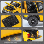 OK 1:24 Scale Die-Cast Alloy Model Toy Compatible with Great Wall Cannon Pickup Truck - Opening Doors, Sound & Light, Pull-Back Function, Shock Absorption, Steering, Horn & Retractable Steps - Off-Road Adventure Collection