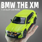 Jinglifang 1:24 Scale Die-Cast Alloy Model Toy Compatible with BMW XM - Opening Doors, Sound & Light, Pull-Back Function, Shock Absorption & Steering - Luxury Performance SUV Collection