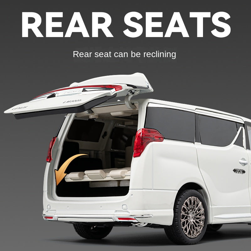 Chezhi 1:18 Lexus LM300 Luxury MPV Model - Masterpiece with Starry Roof, Power Doors, Working Windows, Adjustable Seats, Sound & Light, Pull-Back, Interactive Steering & Shock Absorption