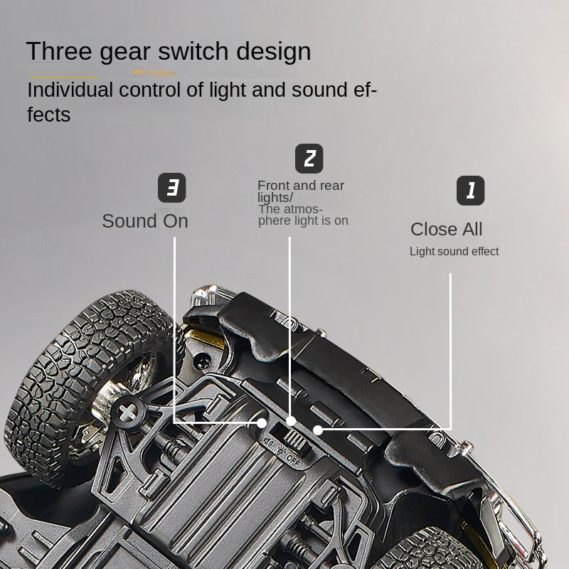 OK 1:18 Die-Cast Alloy Model - Compatible with Hummer H2 - Full-Size Off-Road SUV with Opening Doors, Sound & Light, Shock Absorption, Interactive Steering Wheel, Adjustable Seats & Opening Fuel Cap