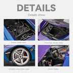 Chezhi 1:18 Die-Cast Alloy Model - Compatible with Lamborghini Aventador SVJ LP770-4 - Ultimate Supercar with Opening Doors, Sound & Light, Pull-Back Action, Shock Absorption & Adjustable Rear Wing