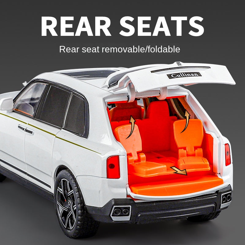Jin Lifang 1:24 Die-Cast Alloy Model - Compatible with Rolls-Royce Cullinan - Ultimate Luxury SUV with Starlight Headliner, Adjustable Seats, Foldable Spirit of Ecstasy, Opening Doors, Sound & Light & Pull-Back Action